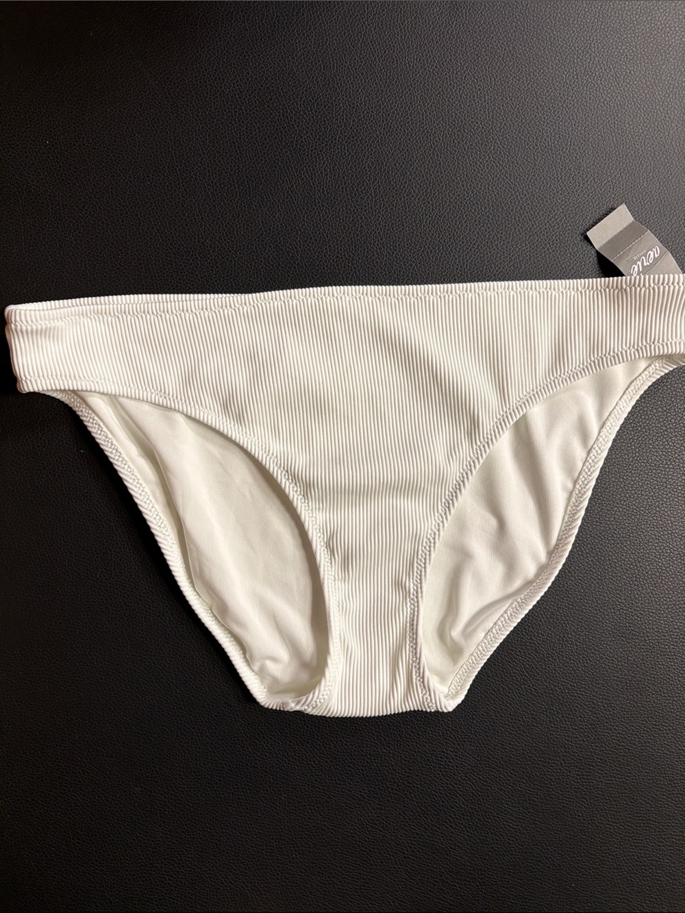 aerie medium White Ribbed Bikini Bottoms - Classic Swim Brief